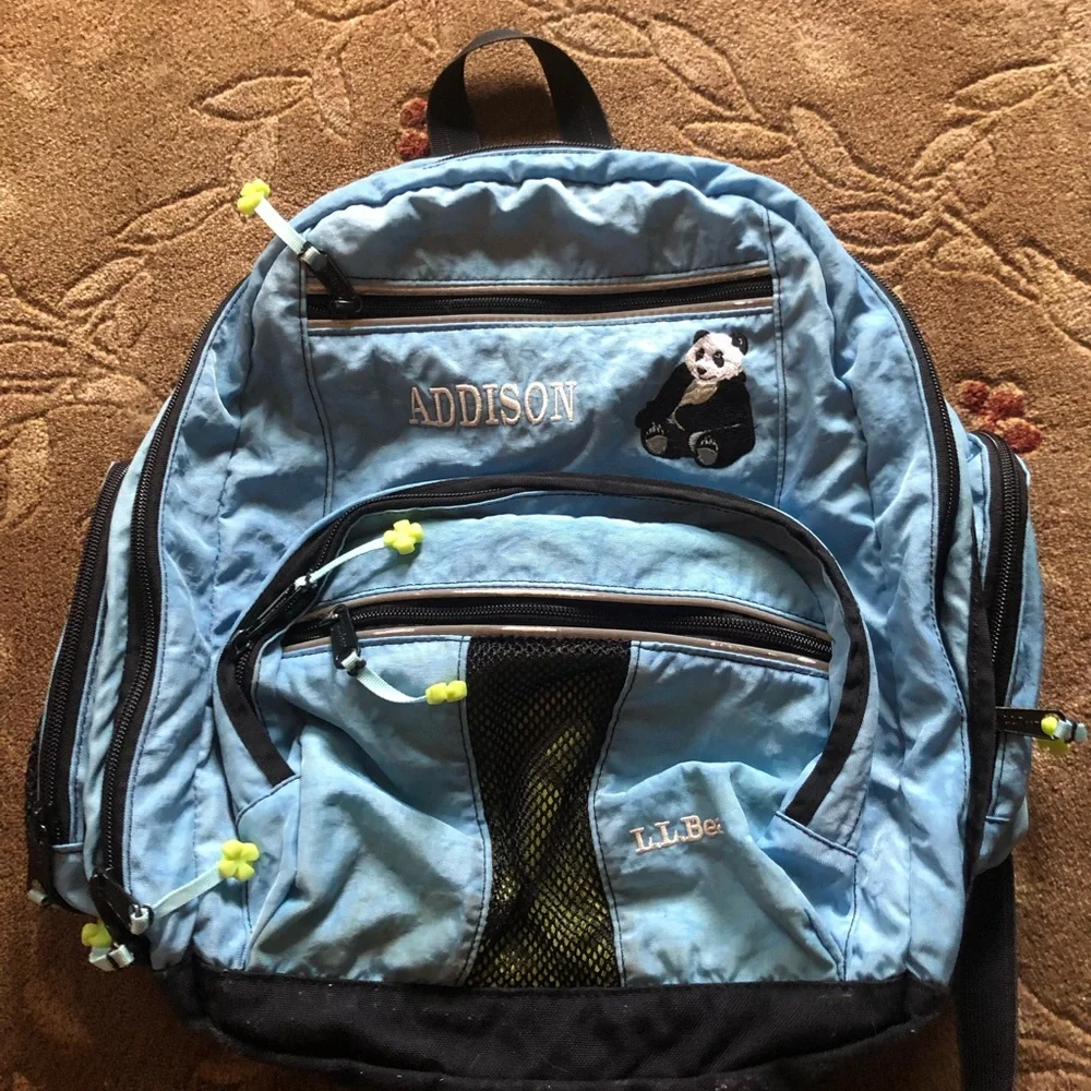 LL Bean Backpack, ‘Addison’ and Panda